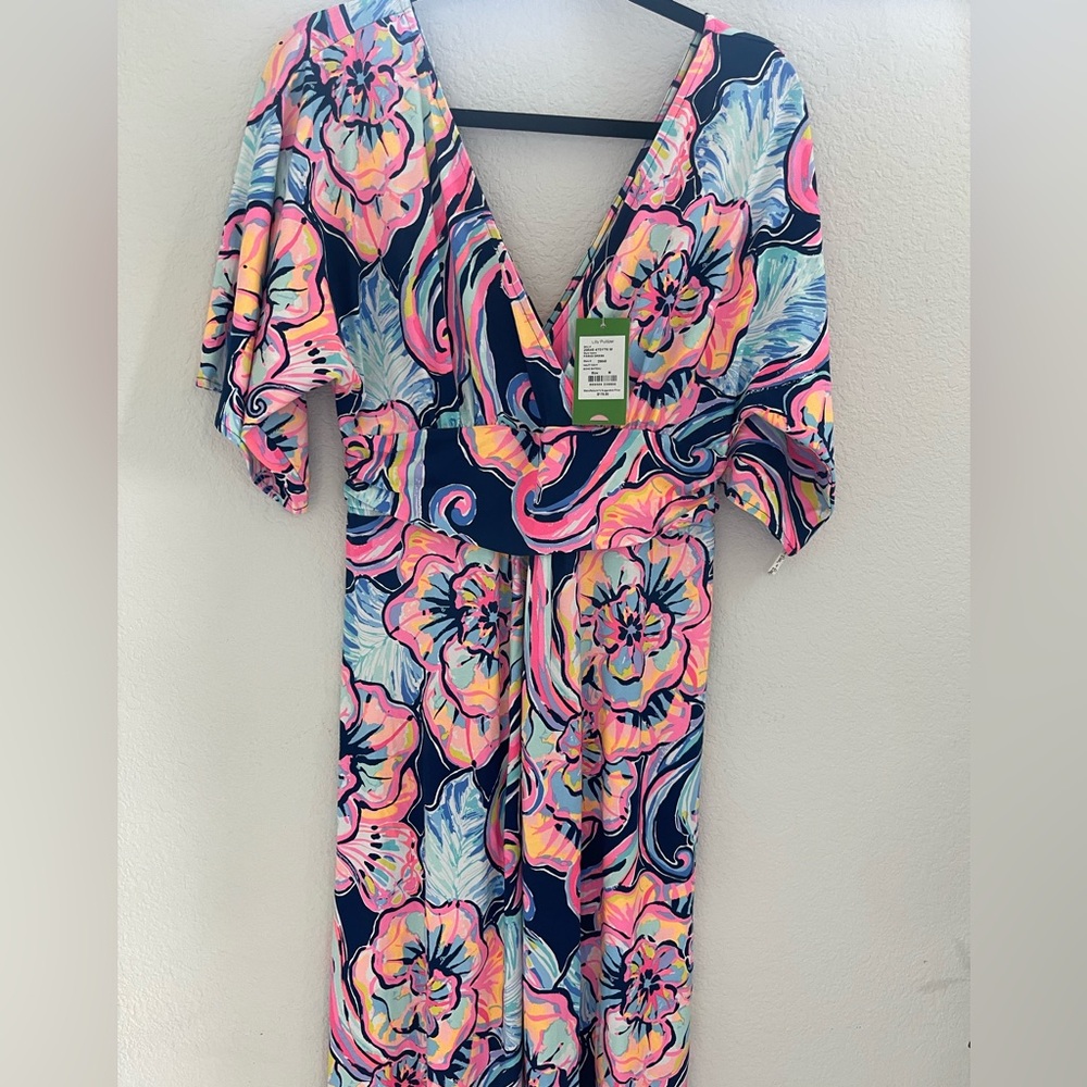 Lilly Pulitzer Short Parigi Dress Nauti Navy Boho Bateau M